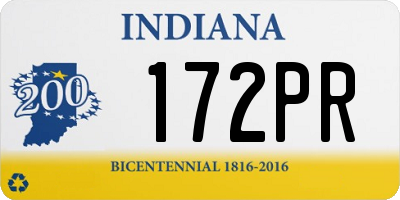 IN license plate 172PR