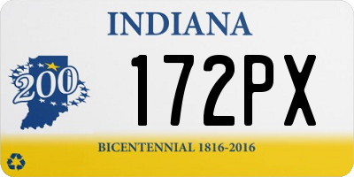 IN license plate 172PX