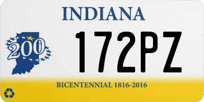 IN license plate 172PZ
