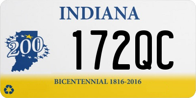 IN license plate 172QC