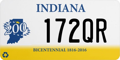 IN license plate 172QR