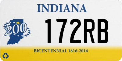 IN license plate 172RB