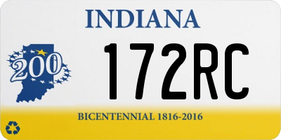 IN license plate 172RC