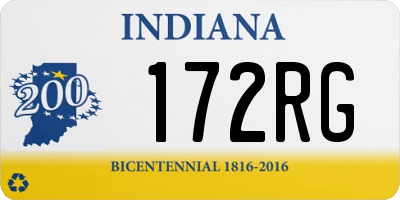 IN license plate 172RG
