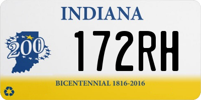 IN license plate 172RH