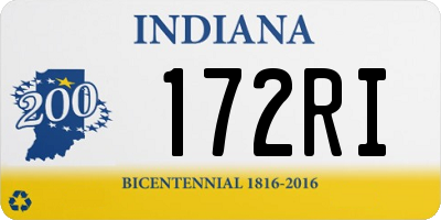 IN license plate 172RI