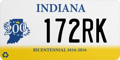 IN license plate 172RK