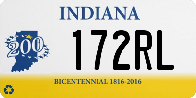 IN license plate 172RL