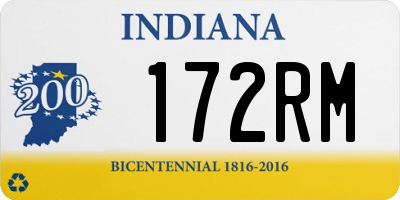 IN license plate 172RM