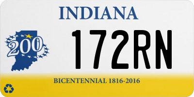 IN license plate 172RN