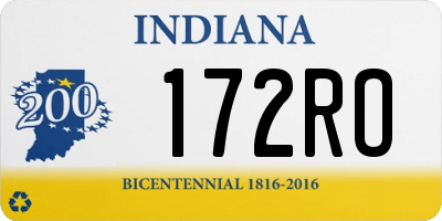 IN license plate 172RO
