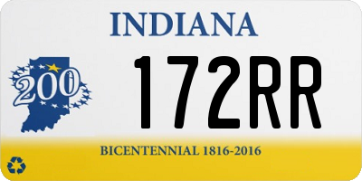 IN license plate 172RR