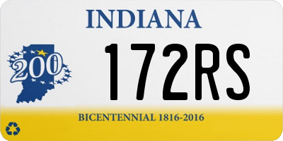 IN license plate 172RS
