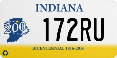 IN license plate 172RU