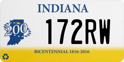 IN license plate 172RW