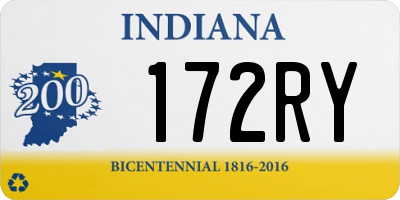 IN license plate 172RY