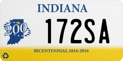 IN license plate 172SA