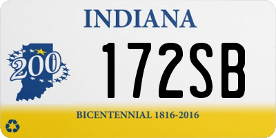 IN license plate 172SB