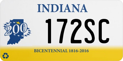 IN license plate 172SC