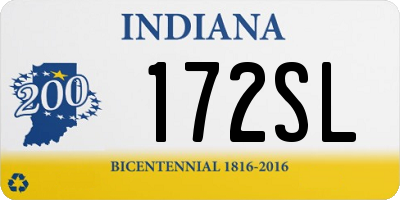 IN license plate 172SL