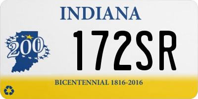 IN license plate 172SR