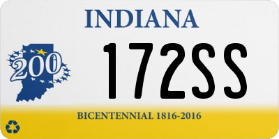 IN license plate 172SS