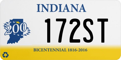 IN license plate 172ST