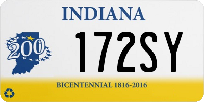 IN license plate 172SY