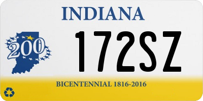 IN license plate 172SZ