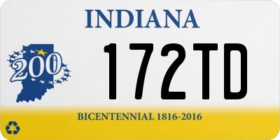 IN license plate 172TD