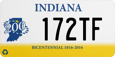 IN license plate 172TF