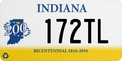 IN license plate 172TL