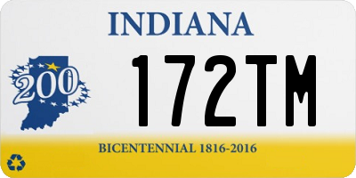 IN license plate 172TM