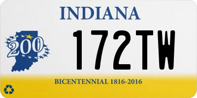 IN license plate 172TW