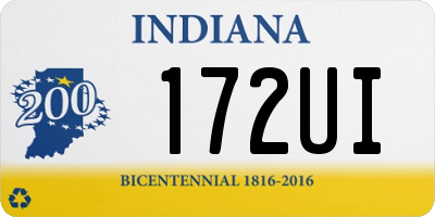 IN license plate 172UI