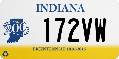 IN license plate 172VW