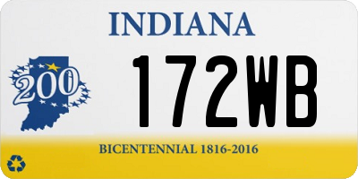 IN license plate 172WB