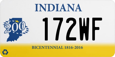 IN license plate 172WF