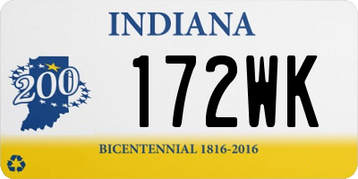 IN license plate 172WK