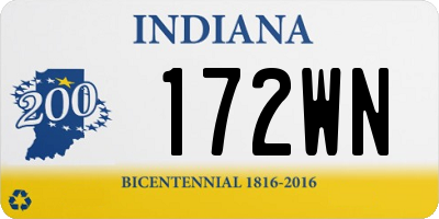 IN license plate 172WN