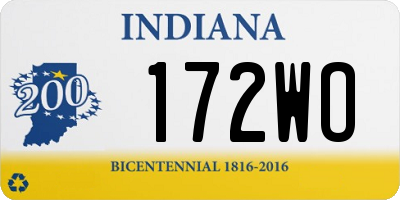 IN license plate 172WO