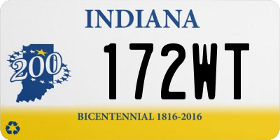 IN license plate 172WT