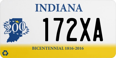 IN license plate 172XA