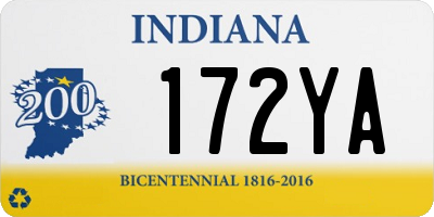 IN license plate 172YA