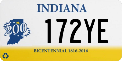 IN license plate 172YE