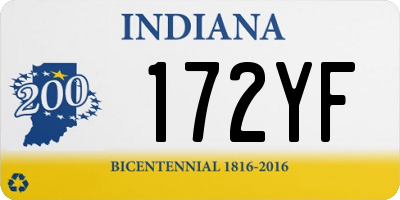 IN license plate 172YF