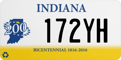 IN license plate 172YH