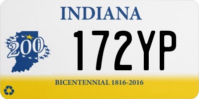 IN license plate 172YP