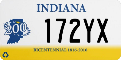 IN license plate 172YX