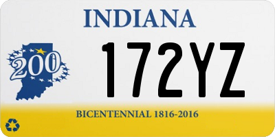 IN license plate 172YZ